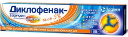 Диклофенак-Здоровье форте гель противовоспалительный, 50 г 