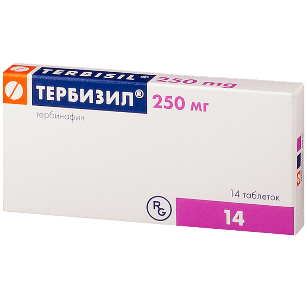 Тербизил таблетки по 250 мг, 14 шт.