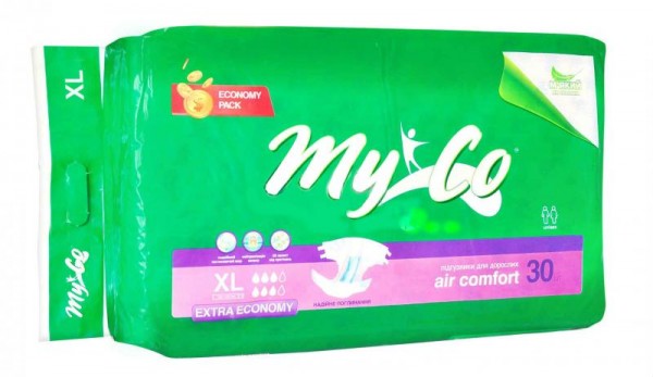 Подгузники MyCo Extra размер XL N30 шт.
