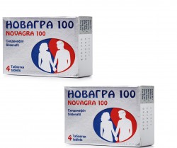 Новагра таблетки по 100 мг, 4 шт. + Новагра таблетки по 100 мг, 4 шт.
