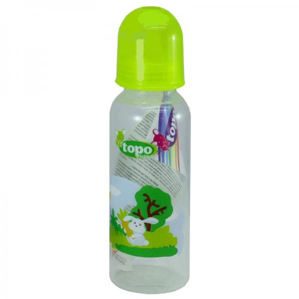 Бутылка T001 "Topo buono" пластик 250мл с силиконовой соской