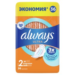 ALWAYS Ultra Normal прокладки гигиенические ультратонкие ароматизированные, 36 шт.