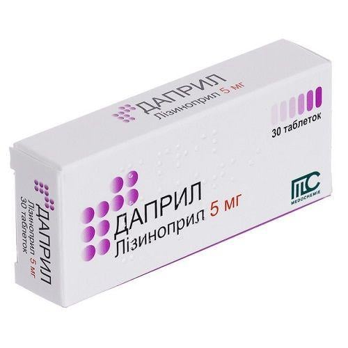 Даприл 5 мг №30 таблетки