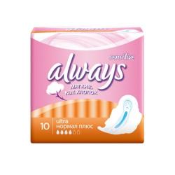 Always Ultra Normal Plus sensitive N10 прокладки