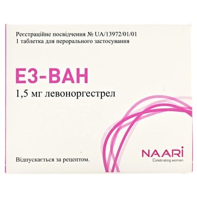 Эз-Ван таблетки для пероральной контрацепции 1,5 мг, 1 шт.