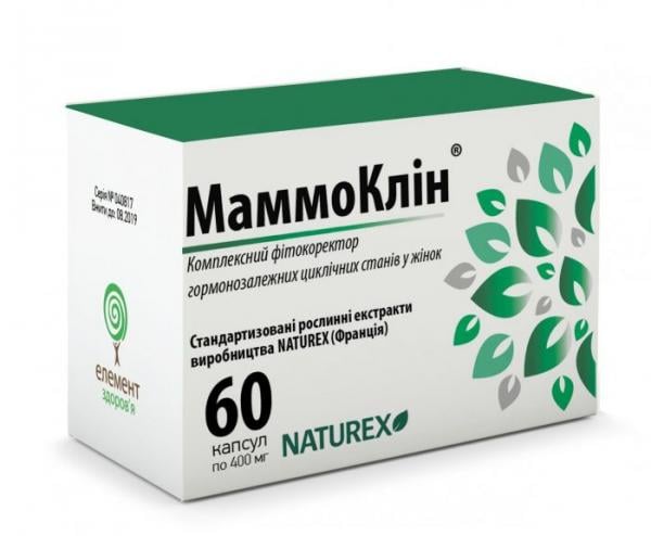 Маммоклин капсулы при мастопатии по 500 мг, 60 шт.