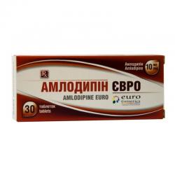 Амлодипин евро таблетки 10 мг №30