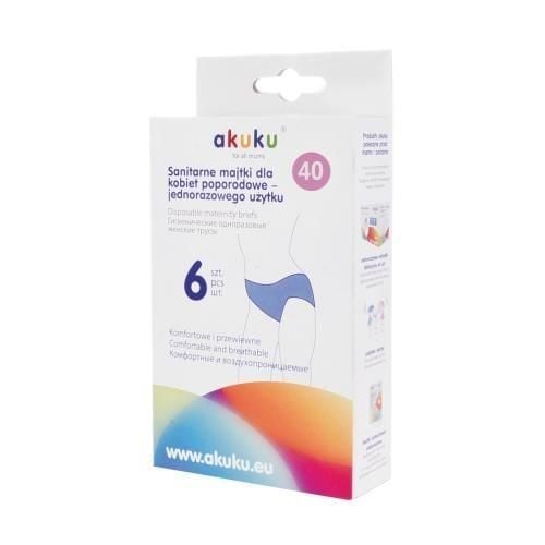 Akuku трусы одноразовые женские гигиенические размер 40, 6 шт.