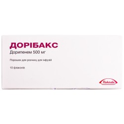Дорибакс порошок для раствора для инфузий, 500 мг, по 20 мл во флаконах, 10 шт.