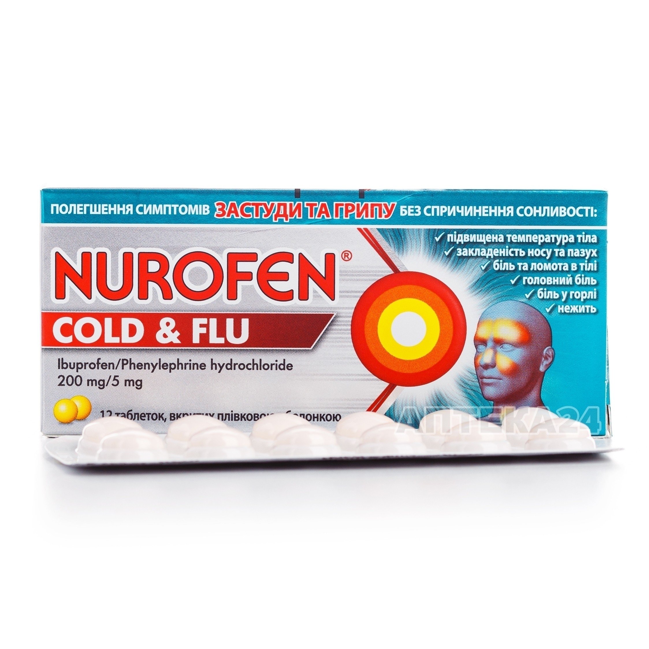 Колд флю. Нурофен Cold Flu цена.