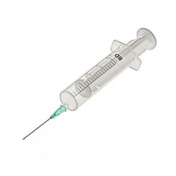Шприц Discardit с иглой Луер Cлип одноразовый двухкомпонентный с иглой 21G, 20 мл 