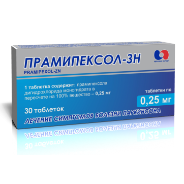 Прамипексол Здоровье Народа таблетки по 0,25 мг, 30 шт.