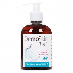 ДемоСкин Мыло 3в1 для лица и тела при демодекозе и акне, 280 мл