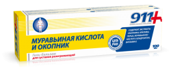 911 Муравьиная кислота и живокост гель-бальзам разогревающий, 100 мл