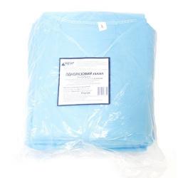 Халат для посетителей L синий №10 (105х137см) спанбонд на кнопках