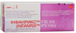 Инфанрикс ИПВ ХИБ комбинированная вакцина для профилактики дифтерии, столбняка, коклюша и полиомиелита, суспензия для инъекций по 1 дозе (0,5 мл) и лиофилизат с 2 иглами