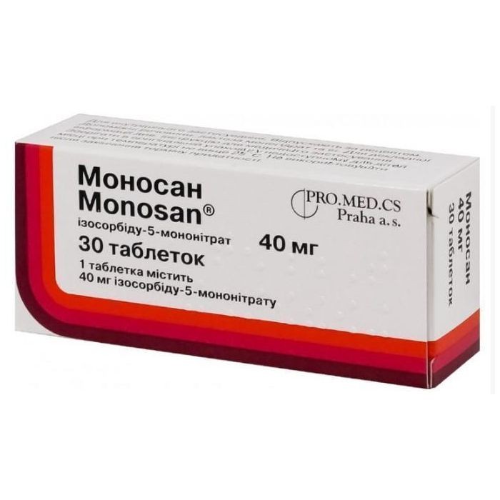 Аналоги препарату Моносан таблетки по 40 мг, 30 шт. - PRO.MED.CS Praha .