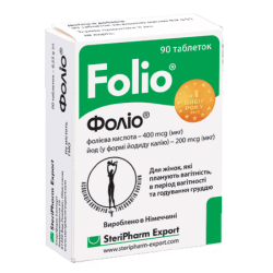 Фолио диетическая добавка, таблетки, 90 шт.