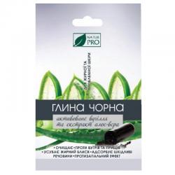 Глина черная с активированным углем и экстрактом алоэ вера 50г