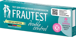 Тест для определения беременности Frautest double control полоска, 2 шт.