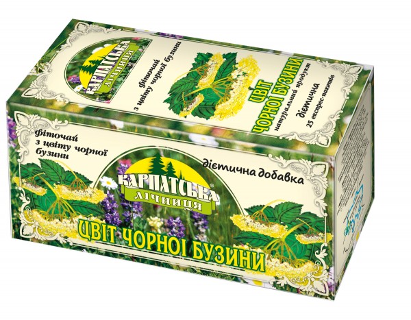 Чай "Карпатская лечебница" цветы черной бузины в фильтр-пакетах, 25 шт.