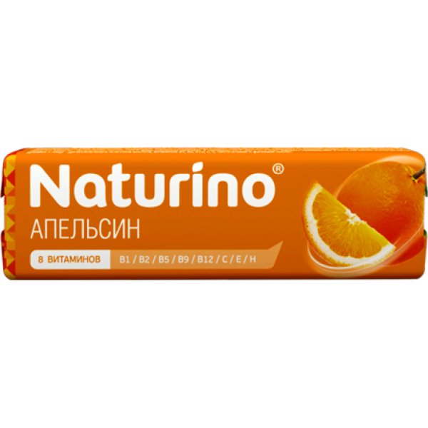 Натурино апельсин с витаминами и натуральным соком пастилки 33.5 г