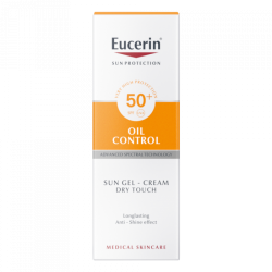 Eucerin Oil Control солнцезащитный ультралегкий гель-крем для тела с матирующим эффектом SPF50+, 200 мл