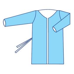 Халат медицинский хирургический стерильный размер XXL (58-60) 134см на завязках