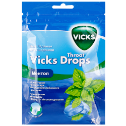 Викс леденцы ментоловые 72г +-5%