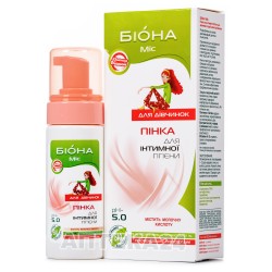 Биона Мисс пенка для интимной гигиены для девочек, 150 г