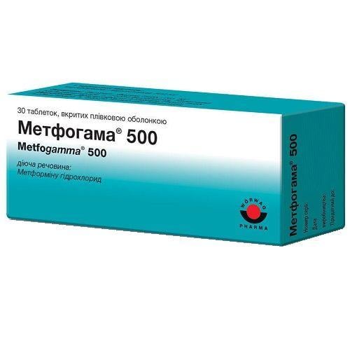 Метфогама 500 N30 таблетки