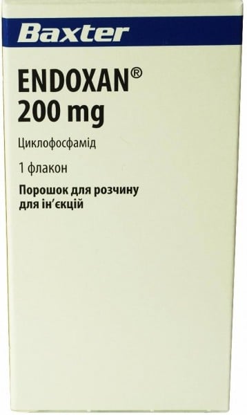Ендоксан 200 мг N10 порошок для ін'єкції: інструкція, ціна, відгуки .