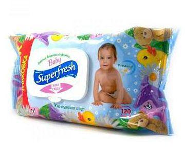 SuperFresh N120 салфетки влажные для детей и мам
