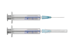 Шприц инъекционный одноразовый 3-х компонентный с иглой Arterium 0,6 мм х 25 мм (23G х 1), 2 мл 