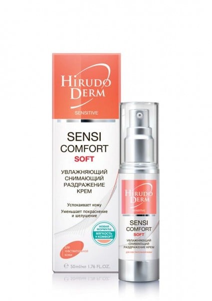 Hirudo Derm, Sensi Comfort Soft крем увлажняющий и снимающий раздражение, 50 мл