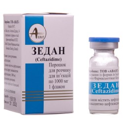 Зедан порошок для раствора для инъекций по 1000 мг во флаконе