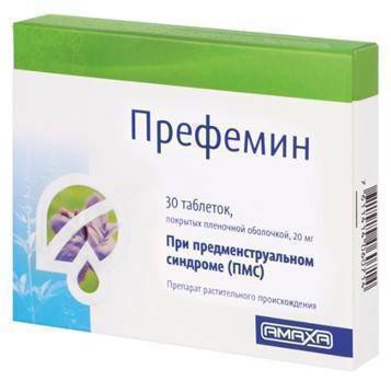 Префемин таблетки при предменструальном синдроме по 20 мг, 30 шт.