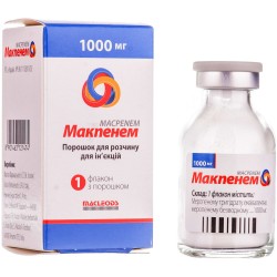 Макпенем 1000 порошок для раствора для инъекций по 1000 мг, 1 флакон
