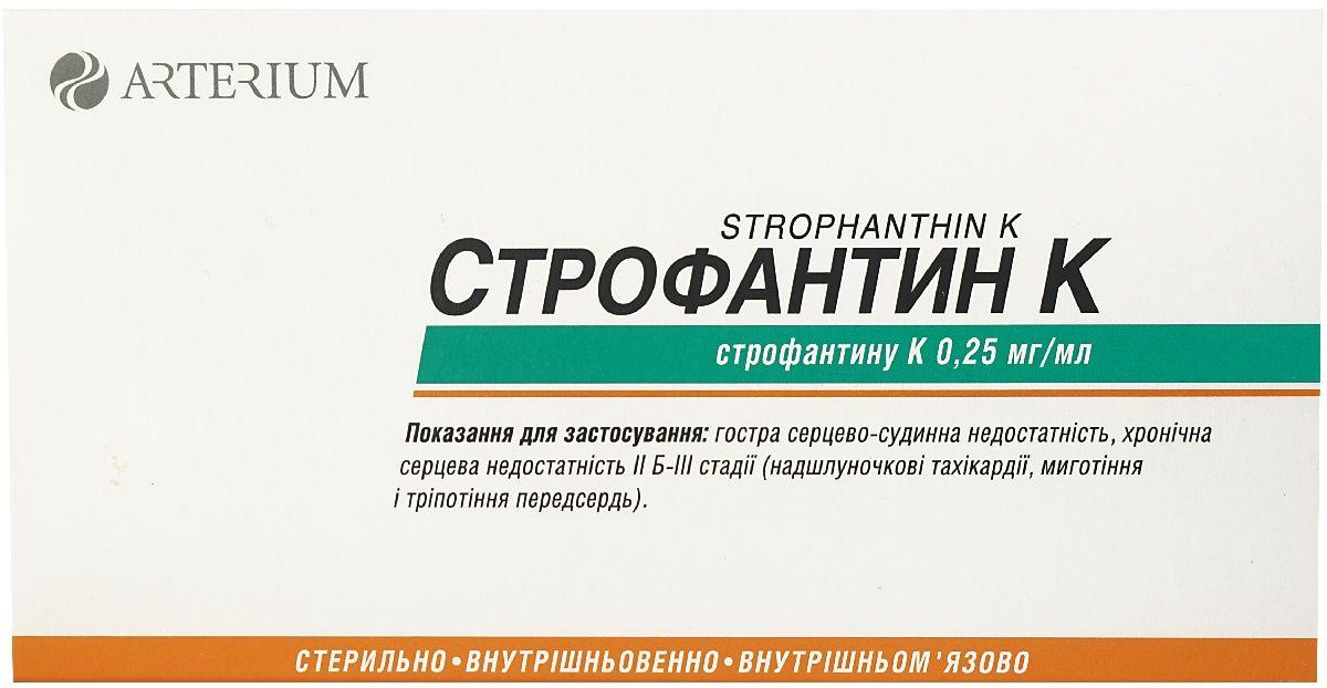 Строфантин на латинском языке. Строфантин на латинском языке