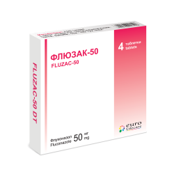 Флюзак таблетки от кандидоза по 50 мг, 4 шт.