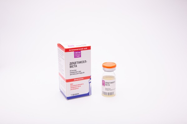 Доцетаксел-Виста концентрат для раствора для инфузий, 20 мг/мл, по 7 мл (140 мг) во флаконе