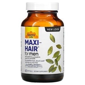 Витаминно-минеральный комплекс Maxi-Hair для мужчин капсулы, 60 шт. - Country Life 