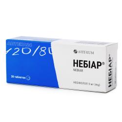 Небиар таблетки по 5 мг, 30 шт.