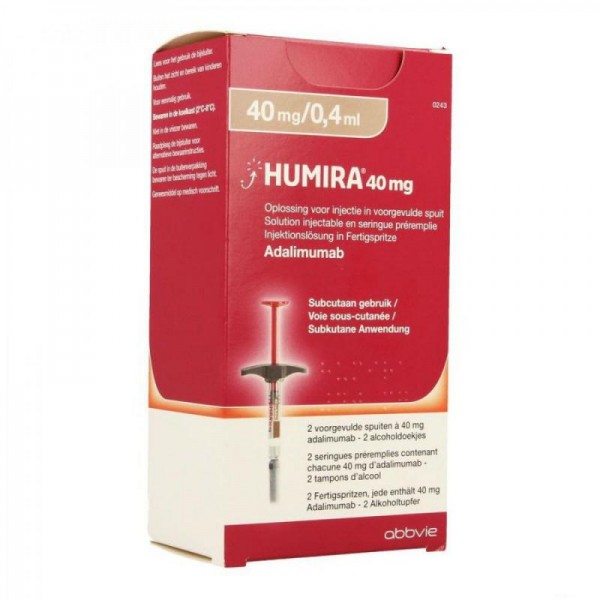 Хумира 40 мг/0,4 мл раствор для инъекций 0,4 мл раствора в шприц №2 в комплекте с салфеткой