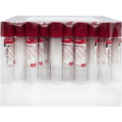 Vacumed пробирка вакуумная стерильная 16 x 100 мм с активатором свертывания для 9 мл крови с красной крышкой, 100 шт.