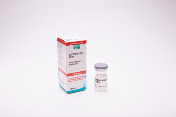 Флуороурацил-Виста раствор для инъекций по 50 мг/мл, 5 мл