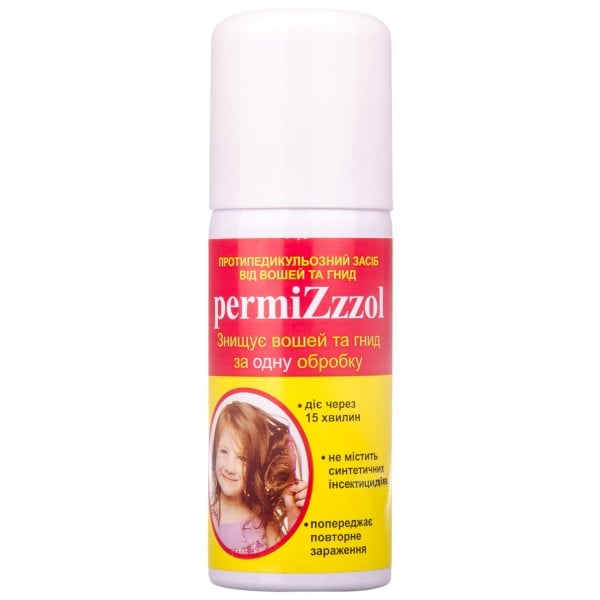 Пермизол (PermiZzzol) аэрозоль для волос профилактический от вшей и гнид, 70 мл
