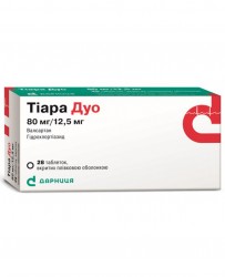 Тиара Дуо таблетки от повышенного давления, 80мг/12,5мг, 28 шт.