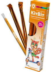 Диетическая добавка КитВит мультивитаминная с витамином С, витамином Д и цинком со вкусом апельсина соломинки №7