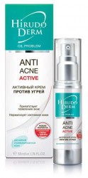 Hirudo Derm ANTI-ACNE АСТІVE активный крем против угрей из серии Oil Problem, 50 мл